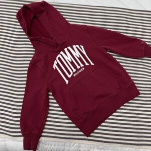 Tommy Hilfiger Toddler Boys Burgundy Hoodie Sweatshirt